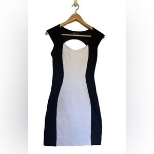 Express bandage white and black dress size 0